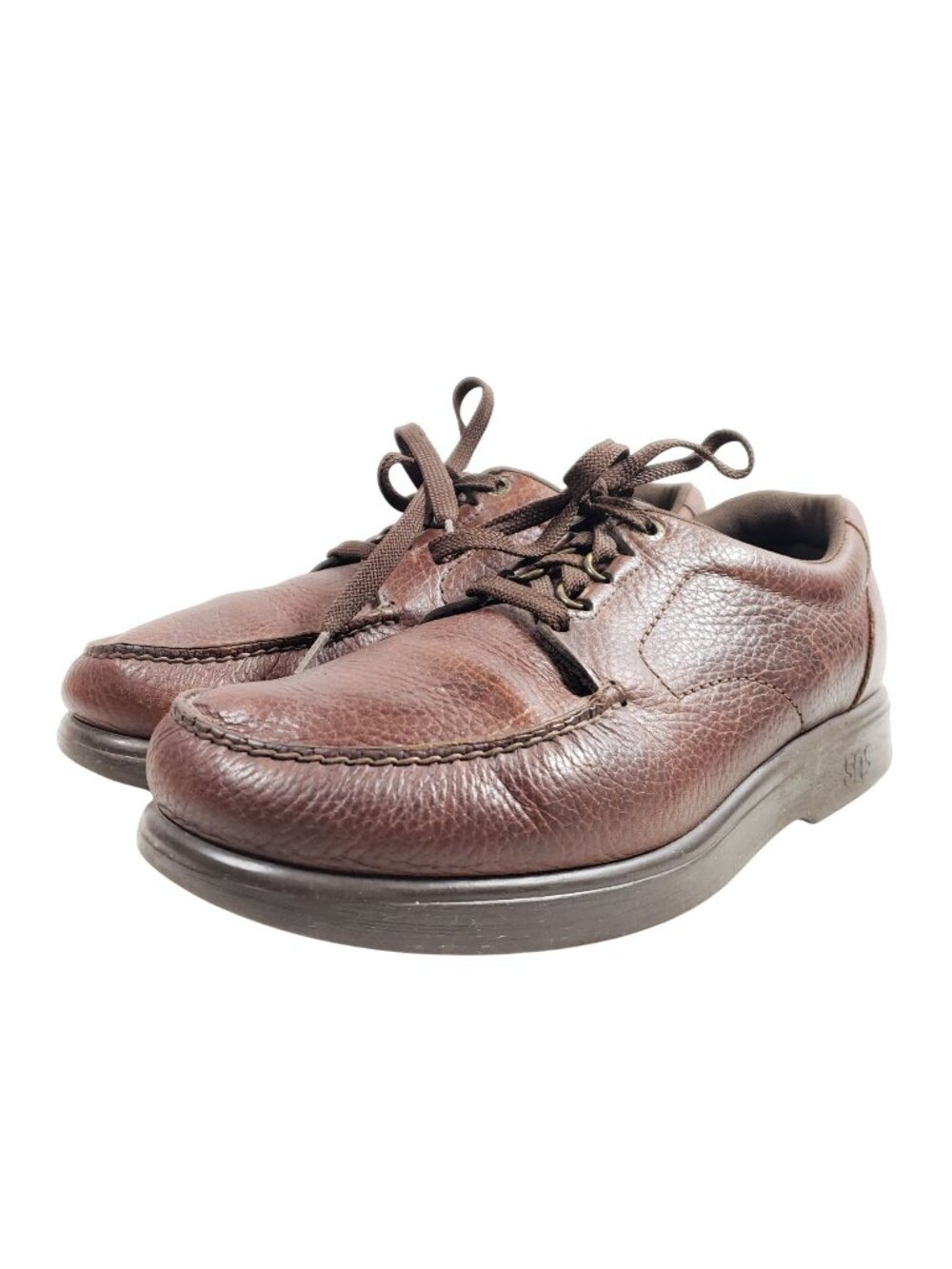 SAS Mens Size 11W Brown Leather Comfort Shoes TriPad Sole Lace-Up Casual